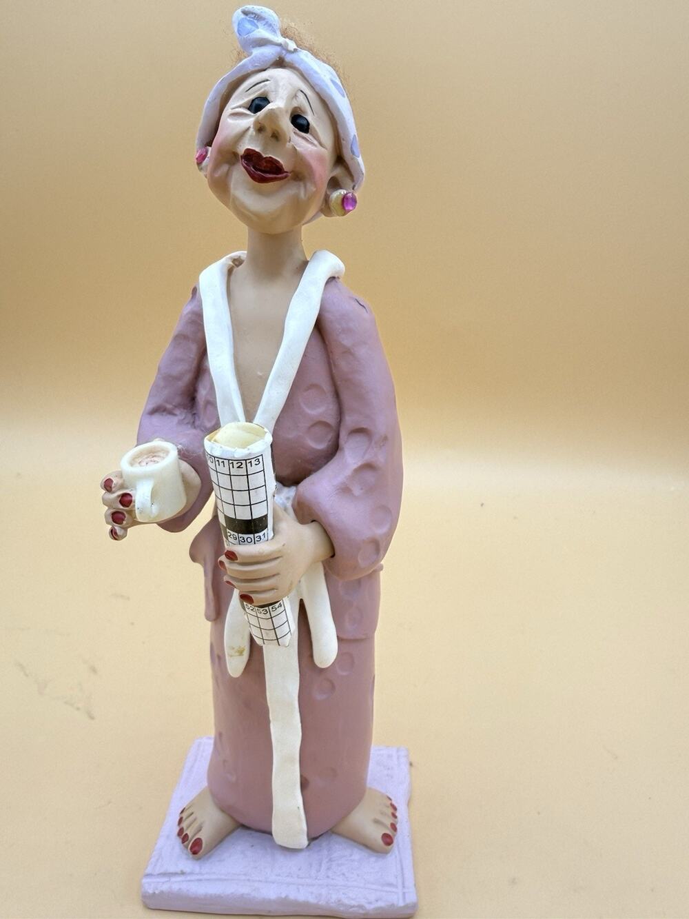 Nancey Williams Oh You Doll Irene NW6512 2000 Figurine Coffee Bathrobe 8.5”